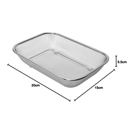 Escorredor 20cm Por 15cm Multiuso Pequeno Aço Inox Mimo Style